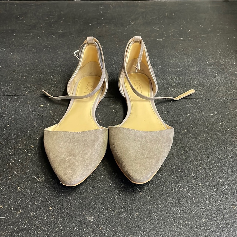 Loft ankle strap ballet flat